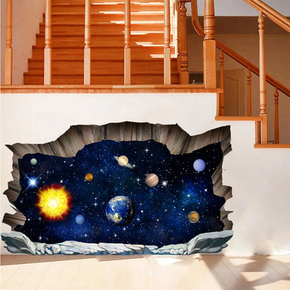 3D Outer Space Planets Wall Stickers