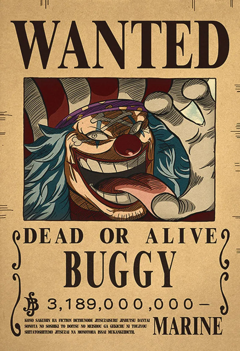 Anime Luffy Gear 5 One Pieces Bounty Wanted Posters