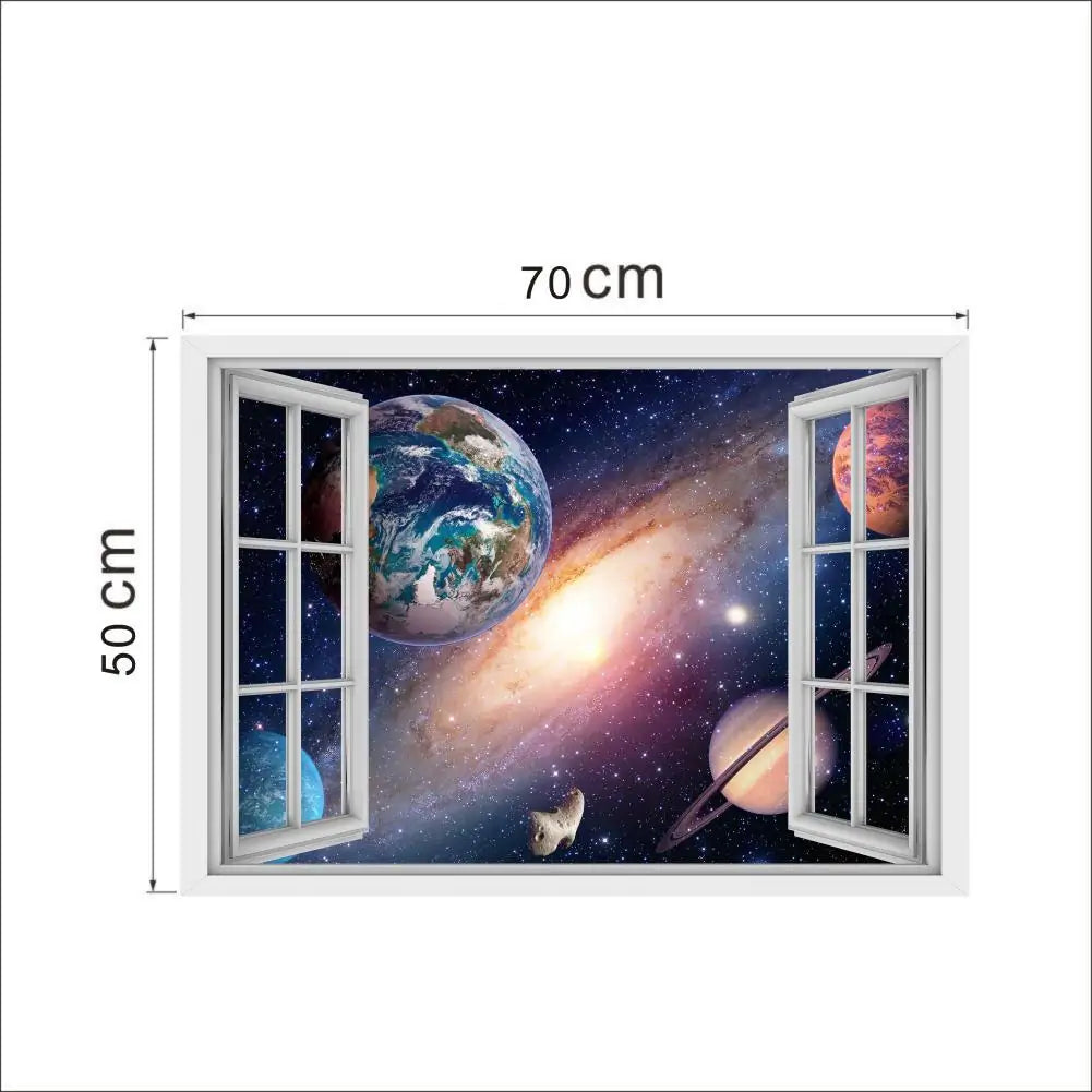 3D Outer Space Planets Wall Stickers