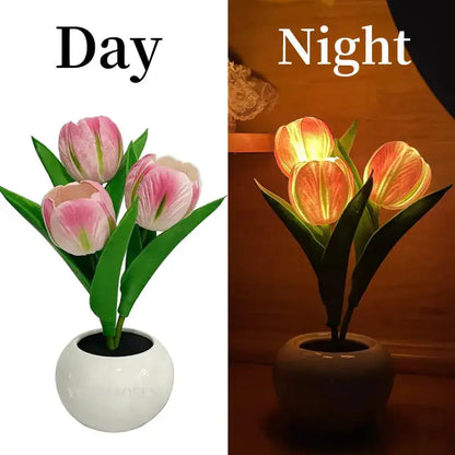 LED Tulip Lamp Night Simulation Flower