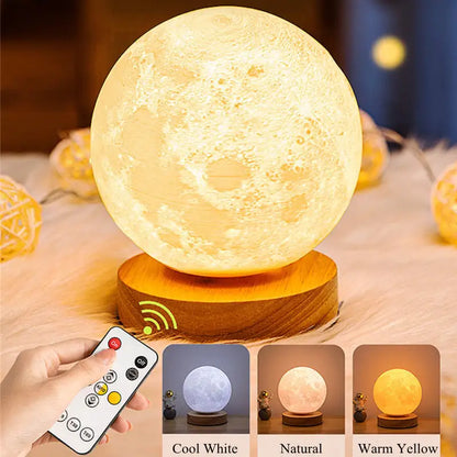 360° Rotating 3D LED Moon Night Lamp