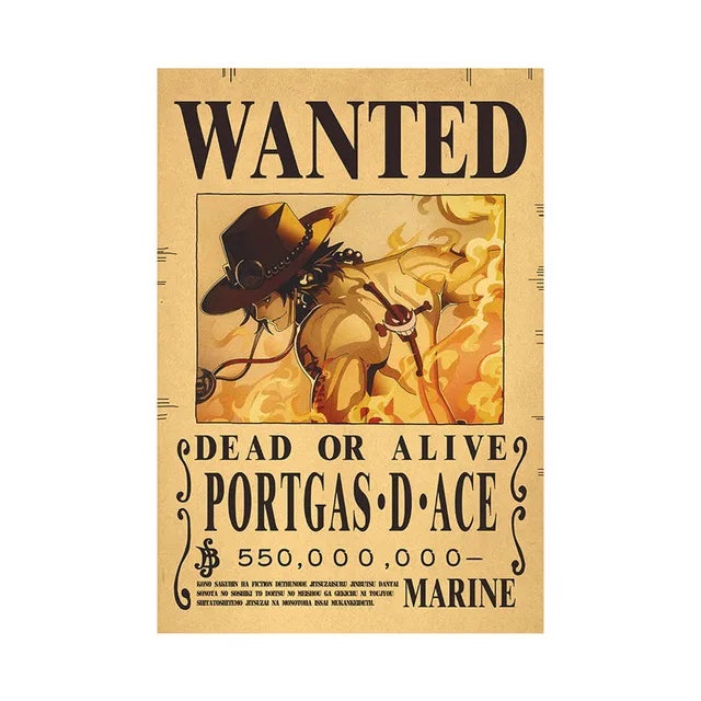 Anime Luffy Gear 5 One Pieces Bounty Wanted Posters