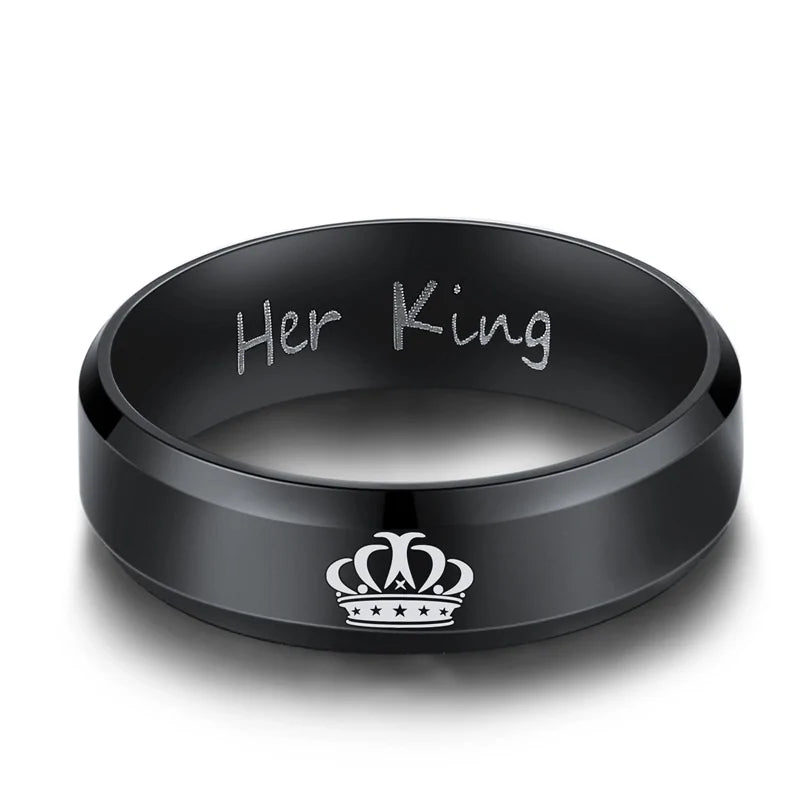 Couple Ring Her King His Queen