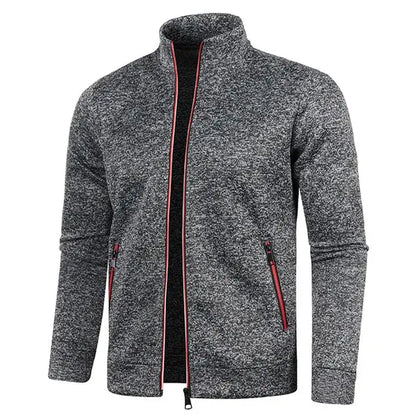 Men Zipper Jackets Standing Collar