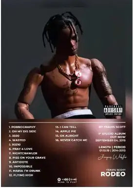 Travis Scott Album Cover Canvas Art for Home Decor