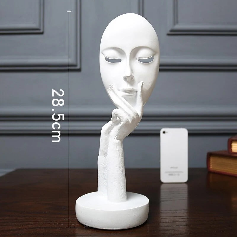 3D Face Mask Abstract Sculpture Decorative Art