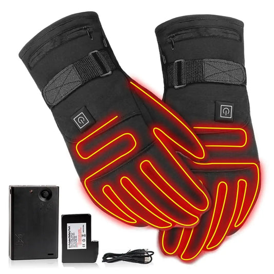 Waterproof Heated Motorcycle Gloves with Touch Screen Functionality