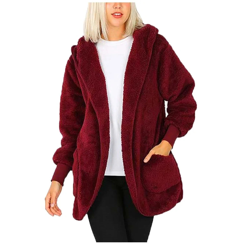 Casual Plush Hooded Jacket