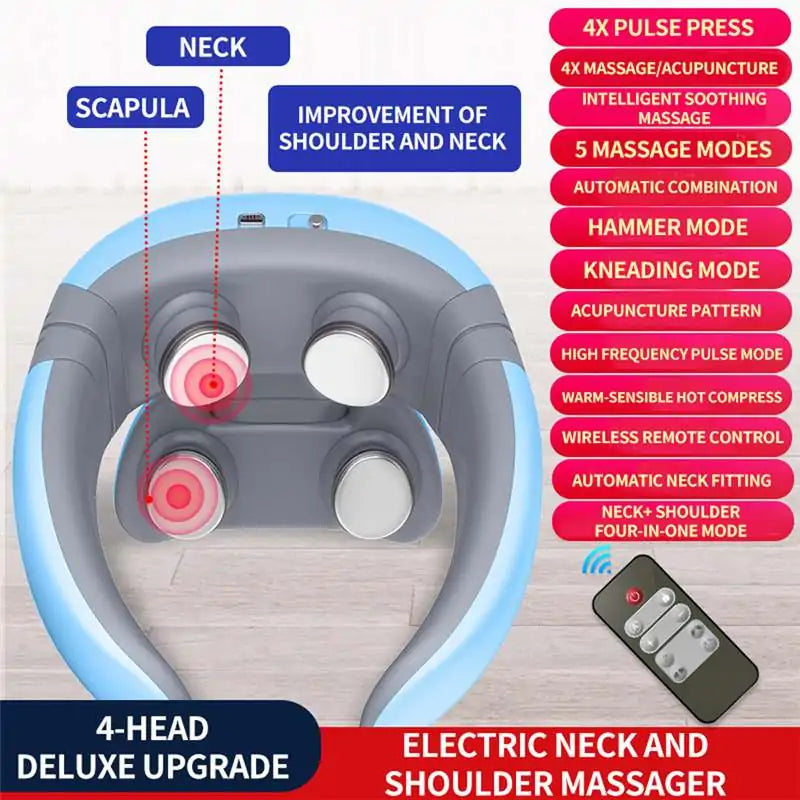 4D Magnetic Pulse Heated Shoulder Massager