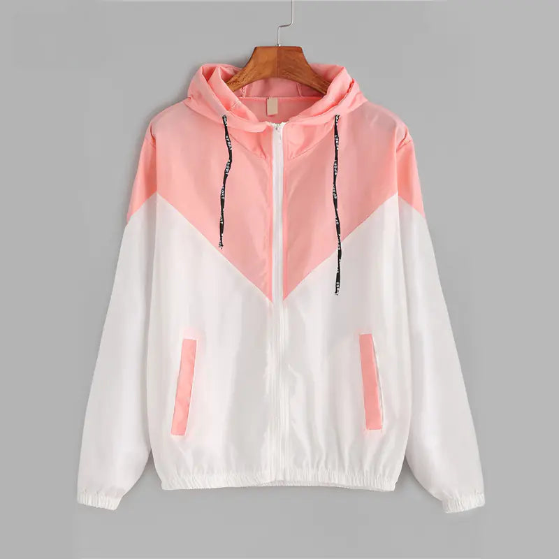 Drawstring Zipped Up Hoodie