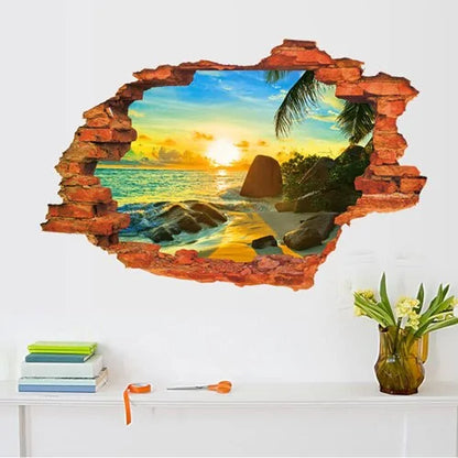 3D Broken Sunset Scenery