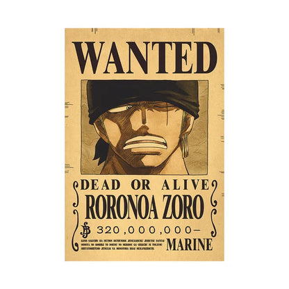 Anime Luffy Gear 5 One Pieces Bounty Wanted Posters