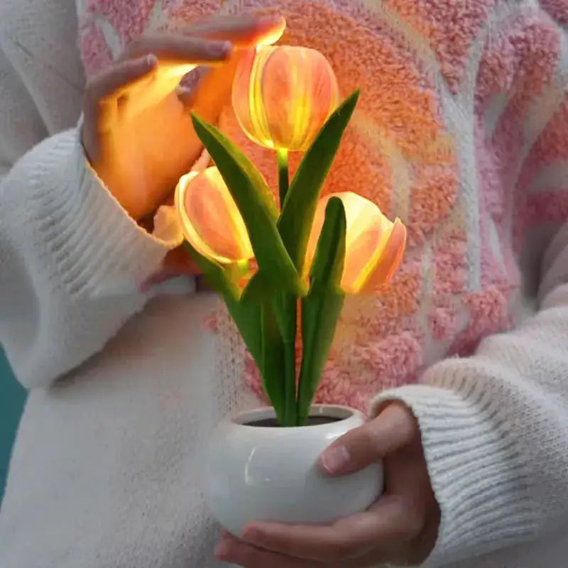 LED Tulip Lamp Night Simulation Flower